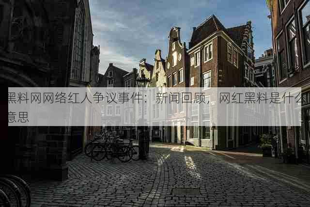 黑料网网络红人争议事件：新闻回顾，网红黑料是什么意思