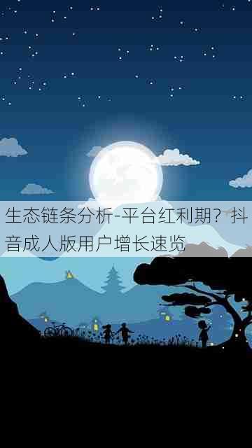 生态链条分析-平台红利期？抖音成人版用户增长速览