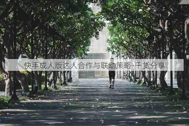 快手成人版达人合作与联动策略-干货分享