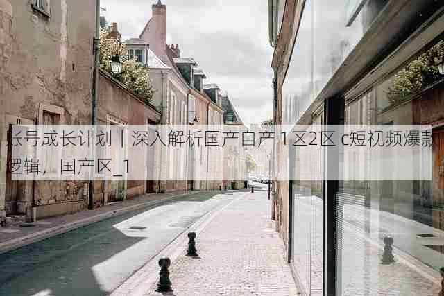 账号成长计划｜深入解析国产自产 1区2区 c短视频爆款逻辑，国产区_1