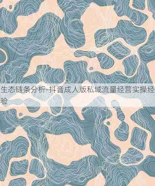 生态链条分析-抖音成人版私域流量经营实操经验