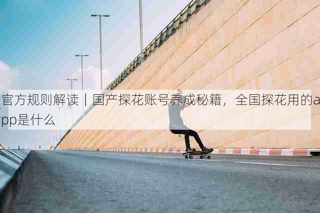 官方规则解读｜国产探花账号养成秘籍，全国探花用的app是什么